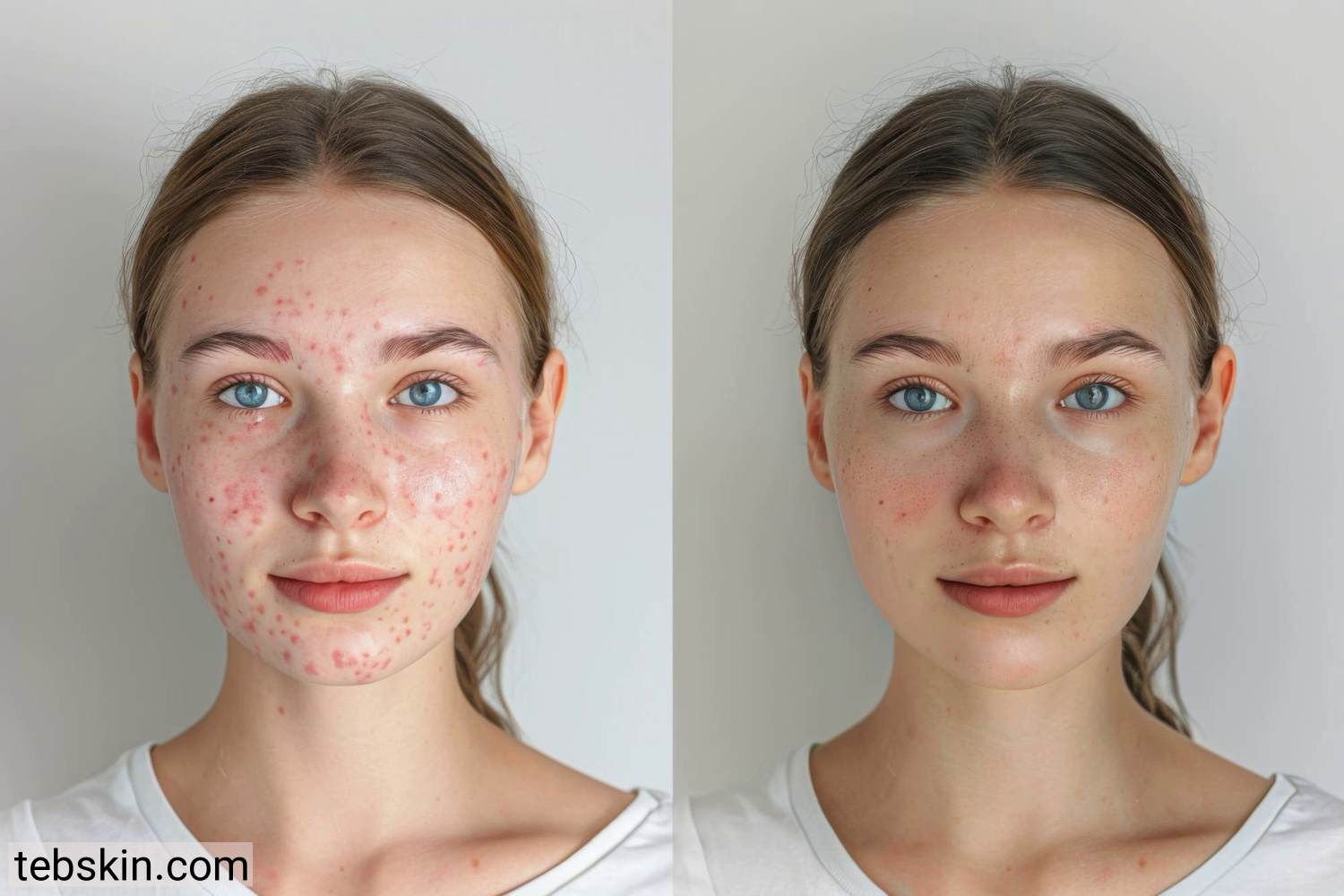 قبل و بعد بهبودی پوست 